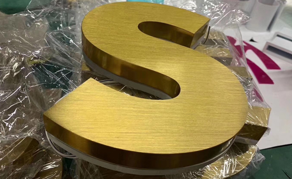 Electroplated signs