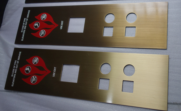 Engraved stainless steel plaques