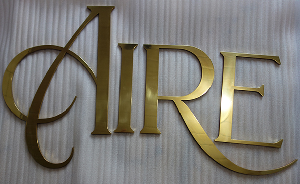 Solid brass letters