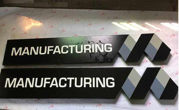 Fabricated aluminum signs